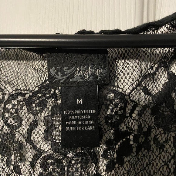 Black Lace Tank Top Daytrip sexy medium - Picture 4 of 4